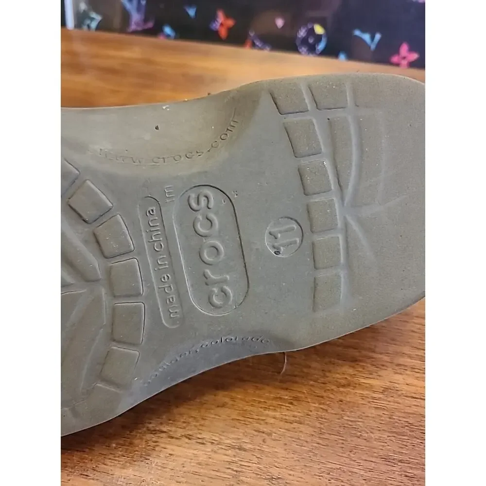 Crocs Clog Shoes Unisex Brown/ w Brown Lining Men Size 11